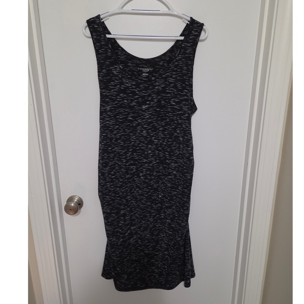 Liz Lange Maternity Target Space Dye Sleeveless Tank Dress Black White Large